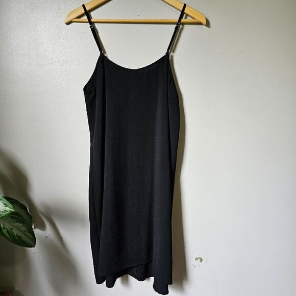 EUC BLACK BUTTON DOWN TANK SHORT DRESS SIZE M - Picture 3 of 9